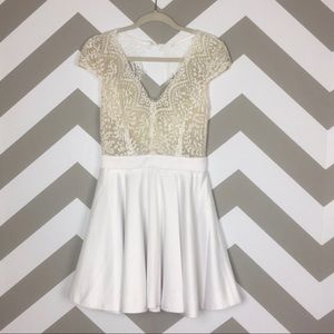 Gorgeous white lace skater dress